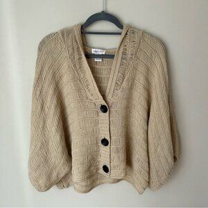 Monroe And Main Chunky Oversized Tan Button-Up Women's Sweater Cardigan Size 2X